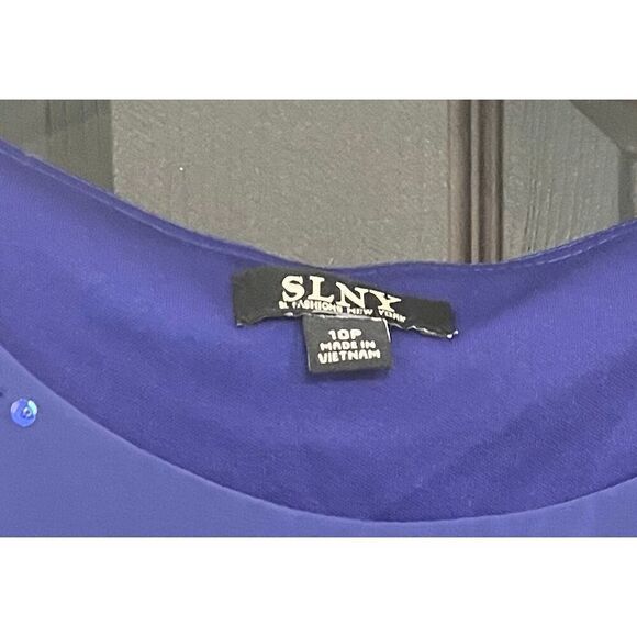 S.L. Fashions Women's Short Chiffon Beaded Capelet Dress - Picture 6 of 8